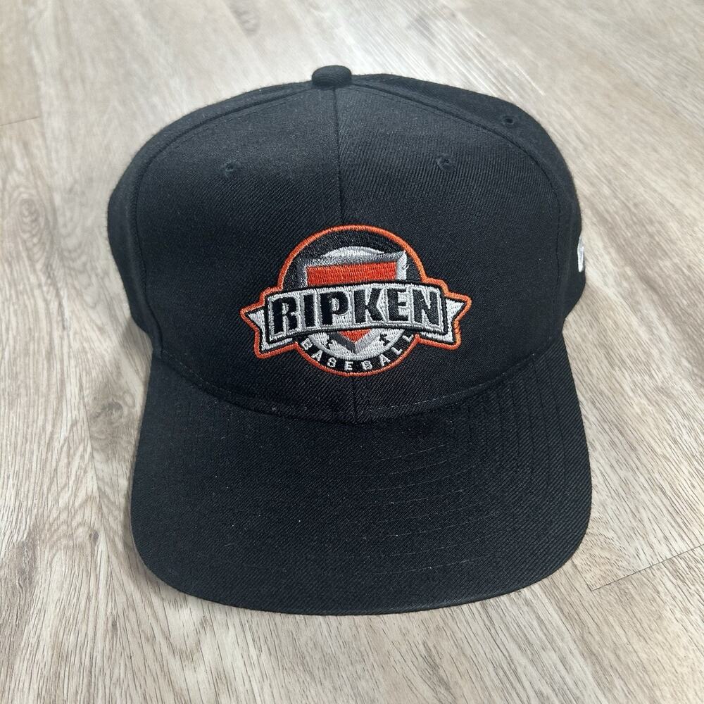Vintage New Era Ripken‎ Orioles Hat Snapback MLB Baseball Black Wool Blend Cap